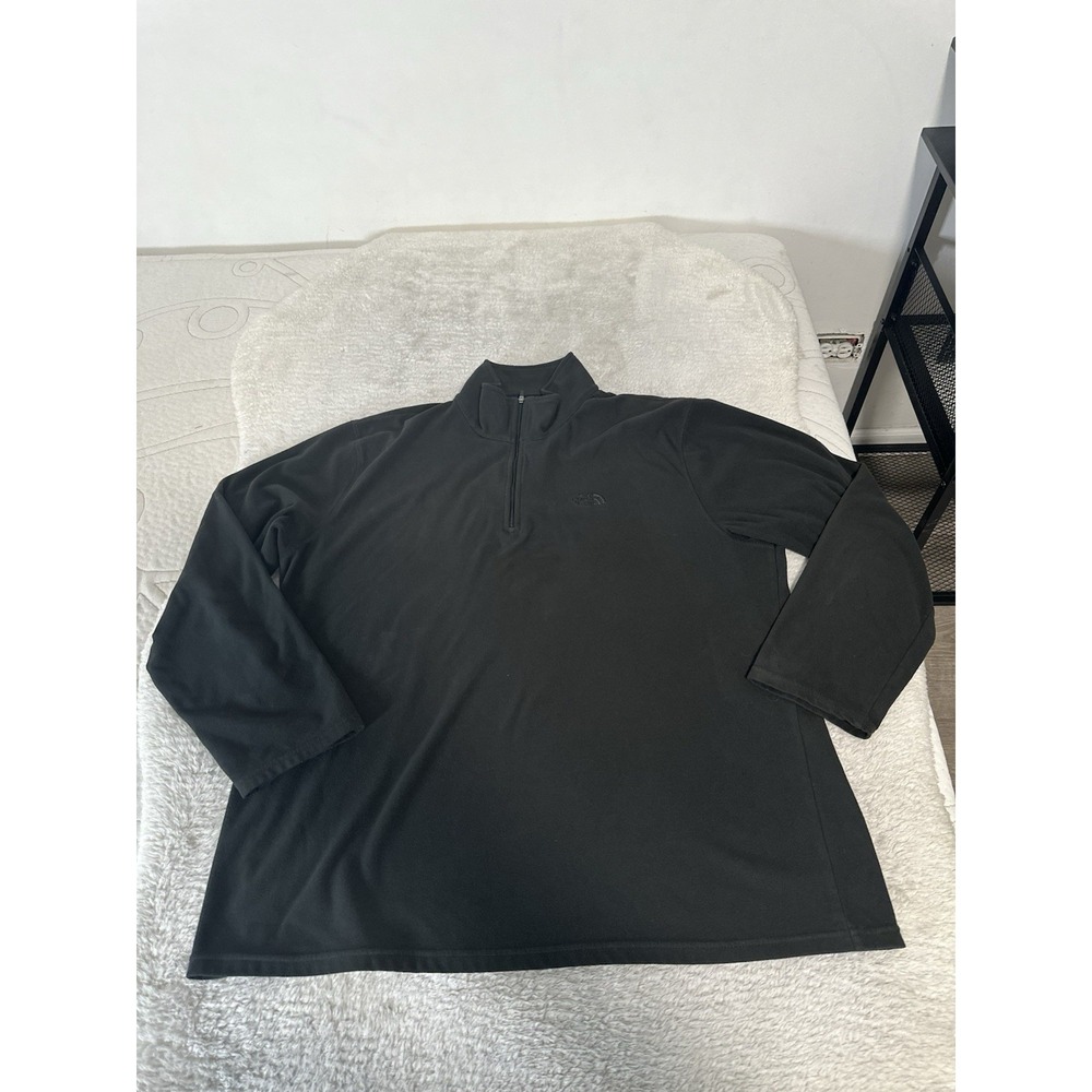 The North Face Men's Black 1/4 Zip Fleece Sweatshirt Size XL